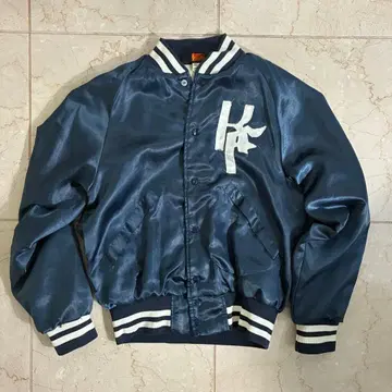 70's 짧은 기장 Pla-Jac 나일론 스타디움 재킷