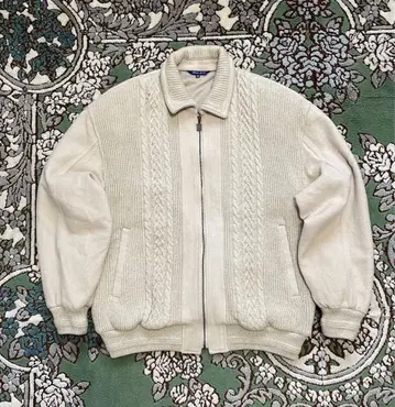 ROTARY GROUP 니트 블루종 자켓 집업 케이블 짜임