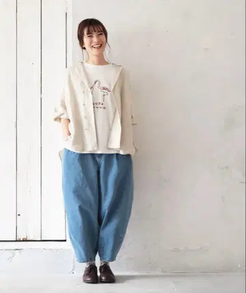 서울리 [레귤러 기장] 데님으로 만든, 동그란 괄호() 팬츠.