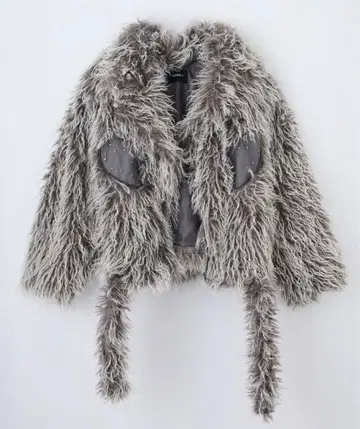 GRANCY 퍼 보아 라이더 자켓