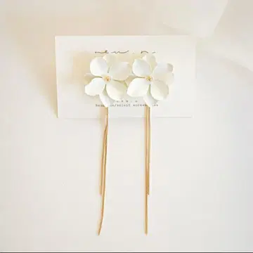 펄 매트 플라워 귀걸이