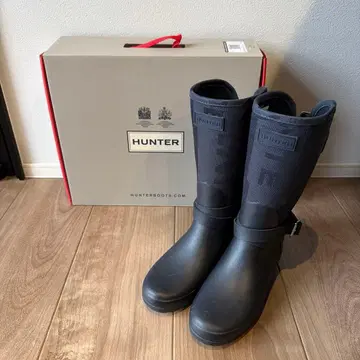 HUNTER 블랙 레인부츠 버클 포함 22cm 키즈