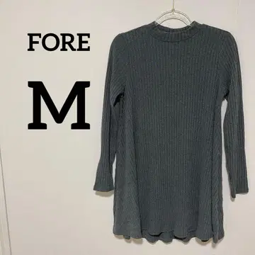 FORE 그레이 긴팔 니트 원피스 M