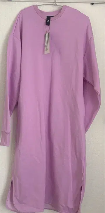 [ 미사용 새상품 ] adidas 핑크 롱 맨투맨 원피스