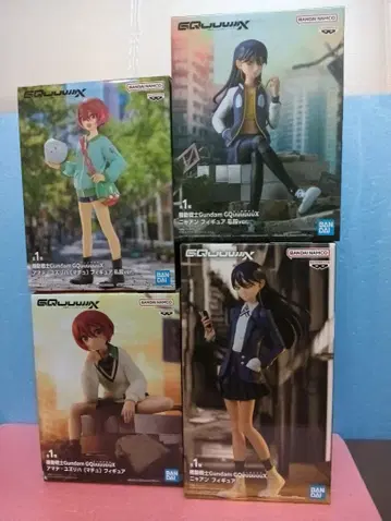 기동전사 건담 GQuuuuuuX 마추 & 냥 프라이즈 피규어 4점 세트