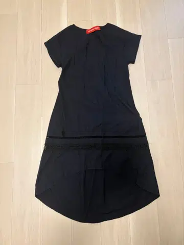 벨지니아비츠이 반팔 롱 기장 원피스 네이비 면 100% 38