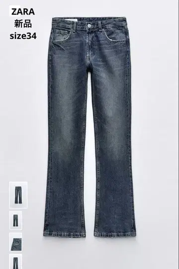 새상품 택 포함 ZARA 부츠컷 미드라이즈 데님 팬츠 사이즈 34