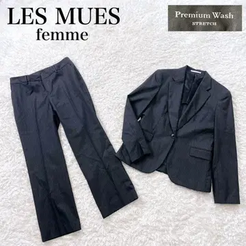 레뮤 아오키 팬츠 수트 셋업 워셔블 스트레치