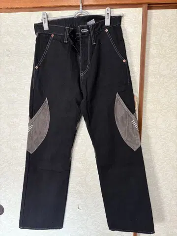 발탄 성인 디자인 블랙 데님 팬츠