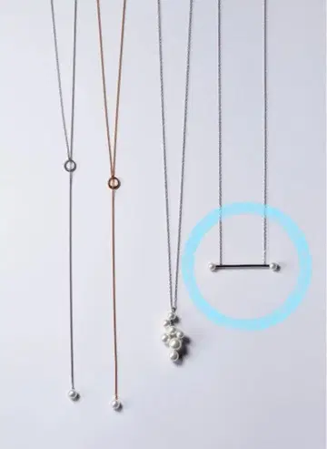 Jouete 쥬에테 펄 실버 목걸이