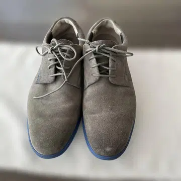 Clarks 그레이 스웨이드 레이스업 슈즈 25.5c