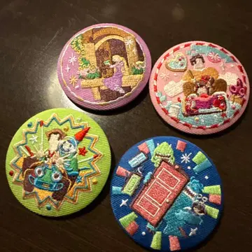 디즈니 자수 캔 배지