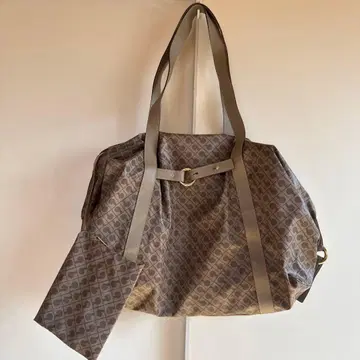 GHERARDINI 로고 패턴 토트백 파우치 포함