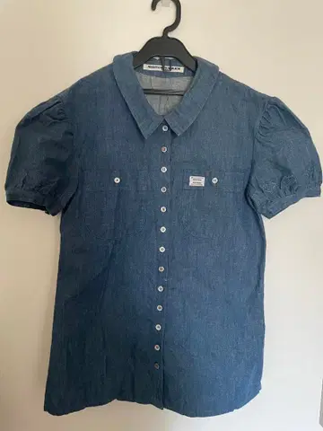 Mademeoiselle NON NON 데님 반팔 셔츠