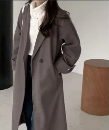 소매 접힘 롱 체스터 코트 M 사이즈