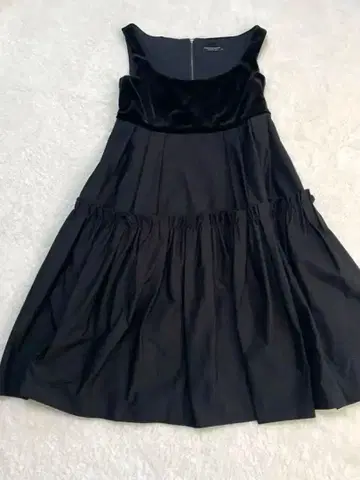 [ 새상품급 ] 폭시 벨로아 롱 원피스 블랙 사이즈 38