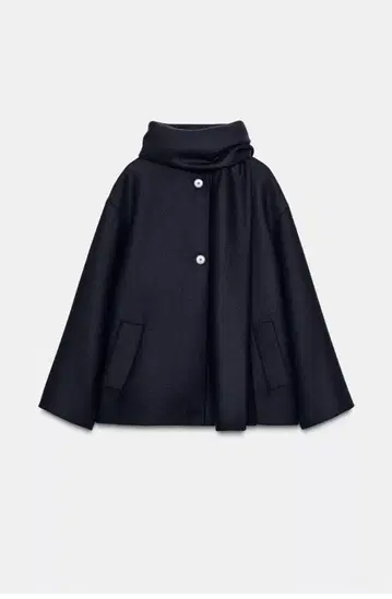 ZARA 자라 울 숏 스카프 코트