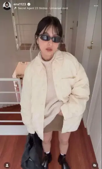 CLANE PADDED CRUMPLY SHIRT JACKET size1