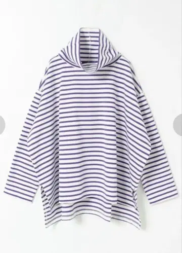 [ 미사용 ] mizuiro ind 보더 하이넥 와이드 풀오버