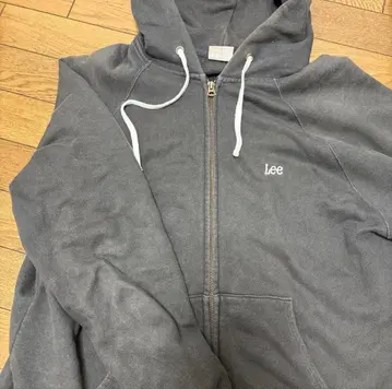 Lee 풀 집업 후드티 L 그레이
