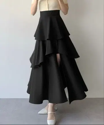 머메이드 스커트 블랙 블랙 JUNOA