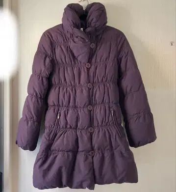 볼륨 넥 다운 코트 보라색 클리닝 완료