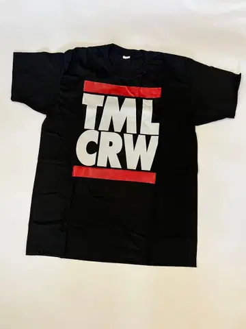 TML crew 로고 반팔 T셔츠 블랙