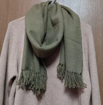 초목 염색 캐시미어 스톨