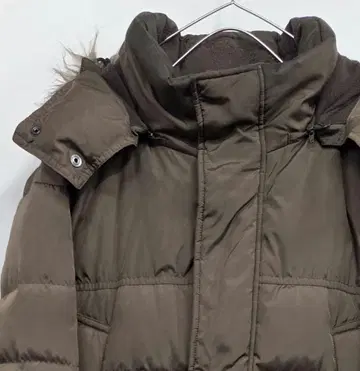 UNIQLO 유니클로 올리브 그린 후드 부착 다운 자켓