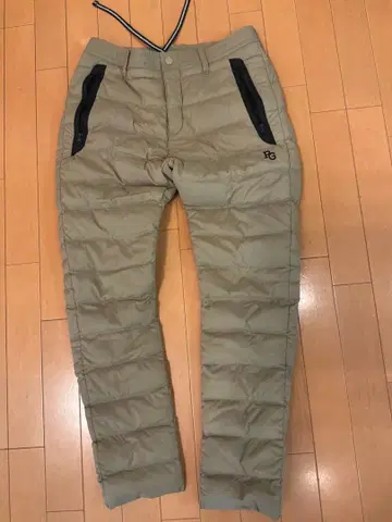 PEARL GATES 베이지 팬츠 퀼팅 디자인