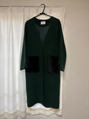 LOWRYS FARM 그린 롱 코트 M