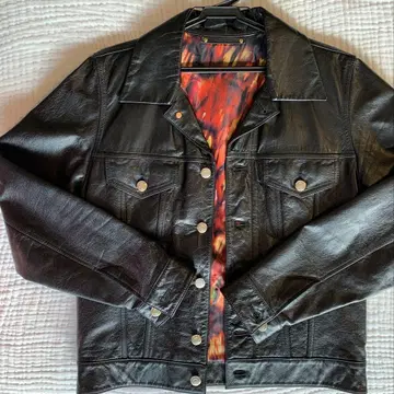 [ 새상품급 ] 폴스미스 블랙 가죽 자켓 소가죽