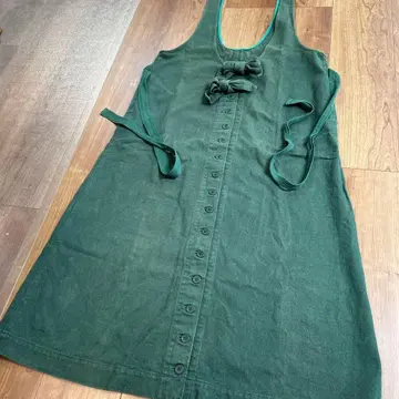 PINK HOUSE 다크 그린 살로펫 스커트 코튼제