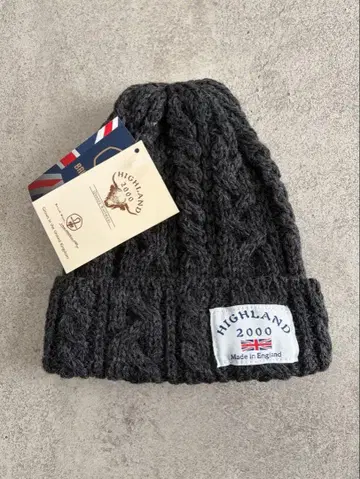 [ 미사용 택 포함 ] HIGHLAND 2000 니트 모자 모자 차콜