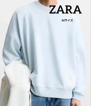 [ 미사용 새상품 ] ZARA 소프트 테크니컬 스웨트 셔츠 화이트