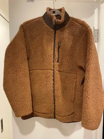 무인양품 보아 플리스 자켓 카멜