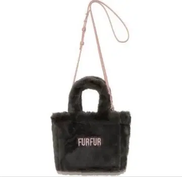 FURFUR 에코 퍼 토트백 차콜 그레이