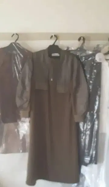 LASUD MILITARY 올리브 그린 원피스