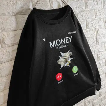 빅 루즈 트레이닝복 뭉치 프린트 저지풍 원단 블랙 M~L 상당