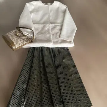 노카라 복슬복슬 코트 & 컷 스커트 포함