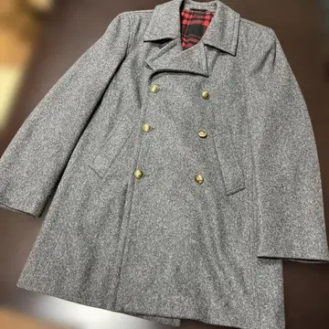 agnes b 울 더블 브레스트 피코트 그레이 46