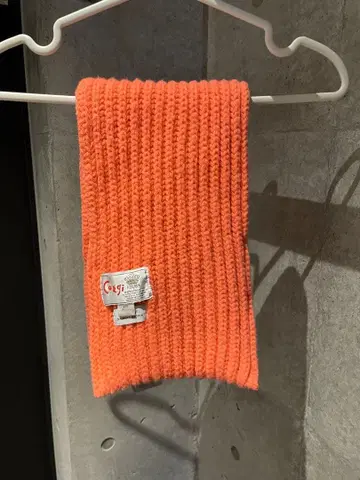 Corgi 핑크 핸드 니트 머플러 포켓 부착