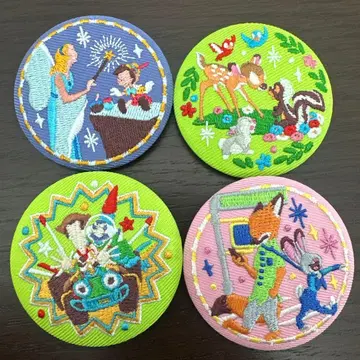 디즈니 자수 캔뱃지 세트 주토피아 피노키오 밤비 토이스토리