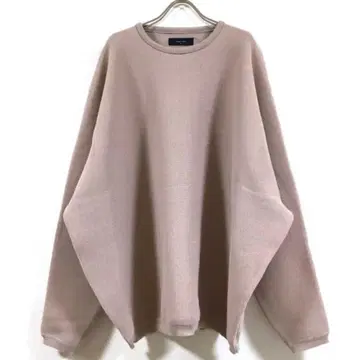 새상품 돌먼 슬리브 루즈 니트 스웨터 남성용 모브 핑크 L