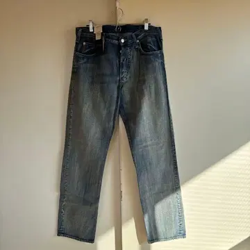 EMPORIO ARMANI Jeans 스트레이트 데님 34 가죽 라벨