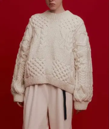 MACHATT 마차트 아이보리 케이블 니트 스웨터 미사용 새상품 완판템