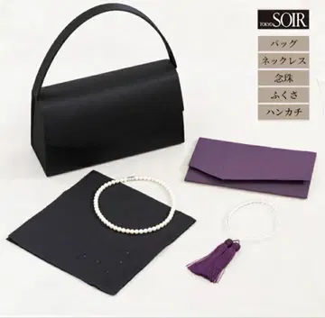 도쿄 소와르 5점 세트 백, 목걸이, 염주, 복주머니, 손수건