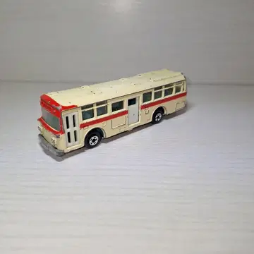 버스형 미니카 크림색과 빨간색