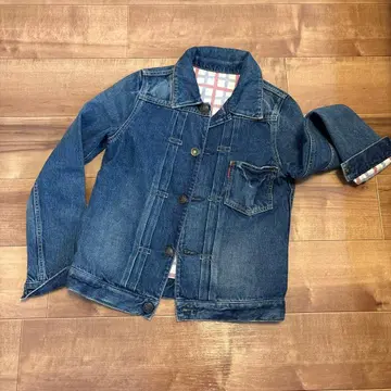 레어! 로데오 크라운 다크 데님 자켓 체크 안감 부착