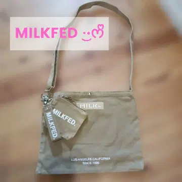 새상품급 밀크페도 MILKFED 베이지 코튼 숄더백